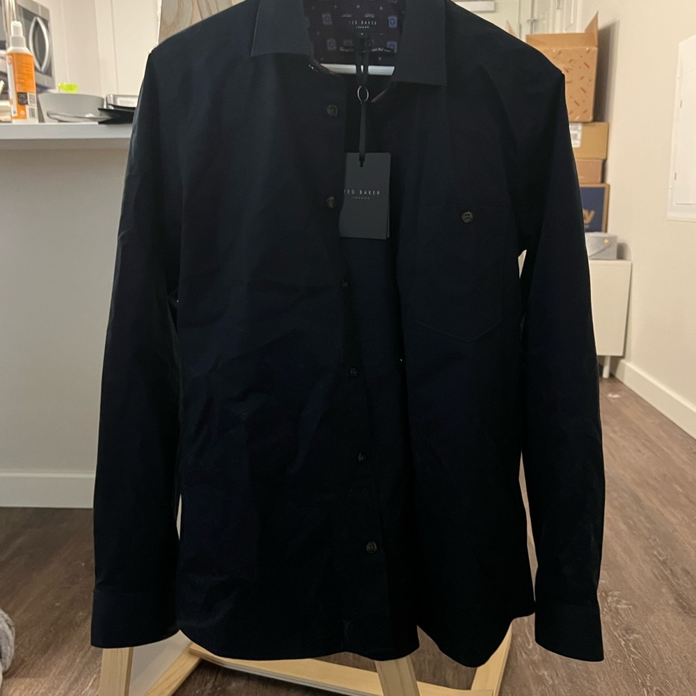 Ted Baker Navy Shirt Size 2